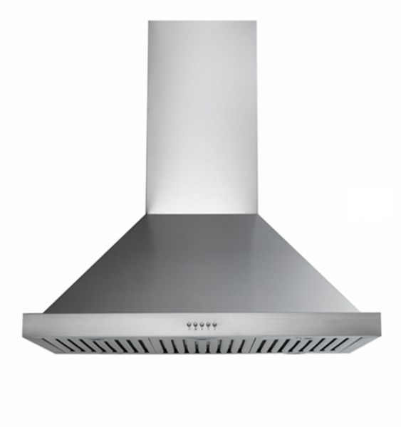 Hallman Ventilation Hood 30-Inch Wall Mount in Stainless-steel with Chrome trim