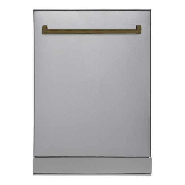 24-Inch Dishwasher with Stainless Steel Metal Spray Arms (not plastic), in the color SS with BOLD Bronze handle