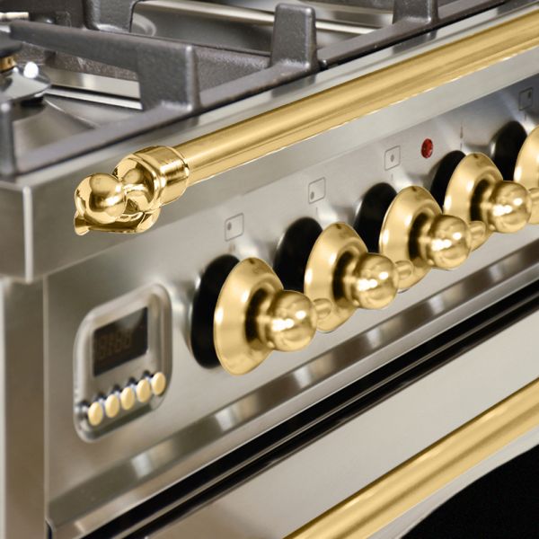 30 in. Single Oven All Gas Italian Range, LP Gas, Brass Trim